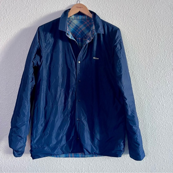 Quicksilver Blue and Red Plaid Reversible Shirt Jacket Size L - Picture 2 of 6